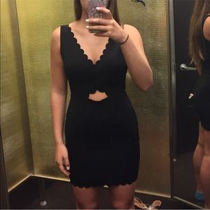 Scalloped Bodycon Dress